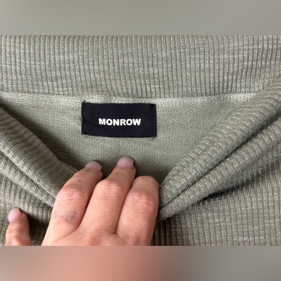 NWOT MONROW FOLD OVER KNIT MINI SKIRT GREEN SMALL - Picture 9 of 10